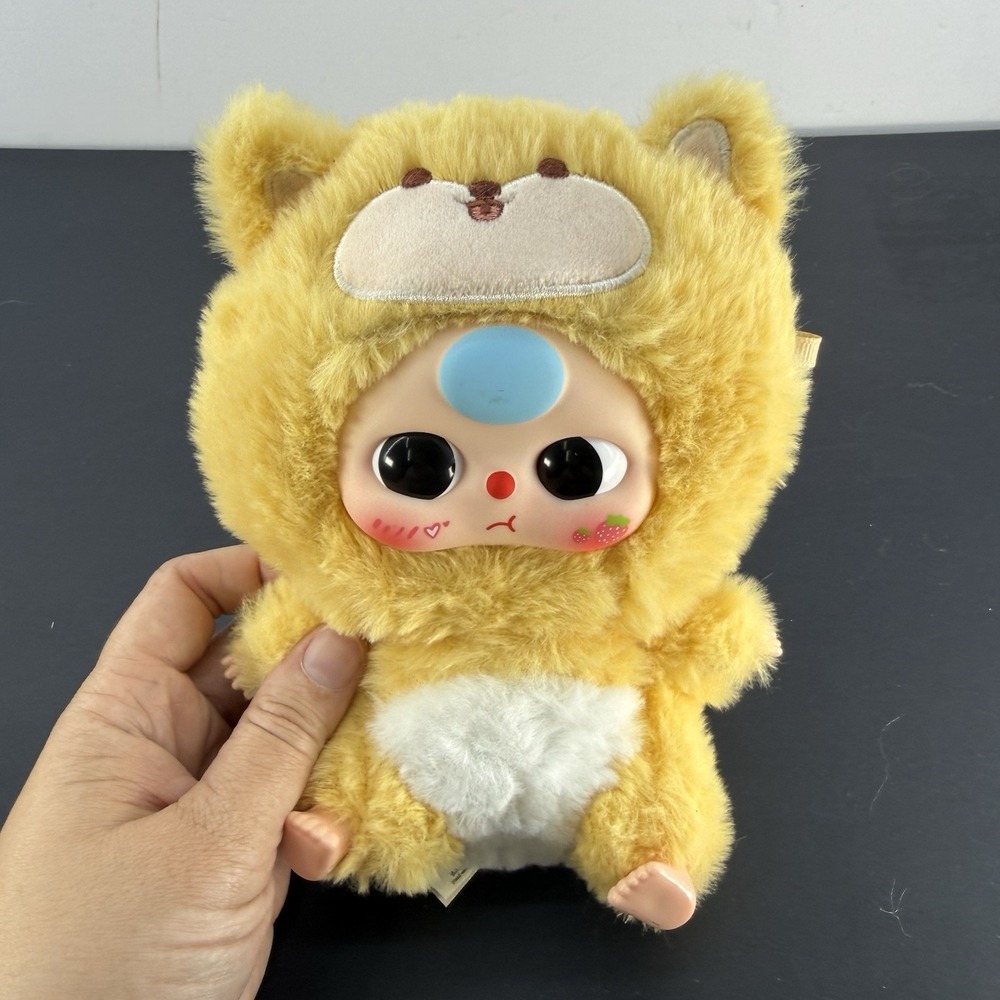 Baby Three Happy Day Yellow Cat Plush Blind Box Confirmed Keychain Yinu Toys
